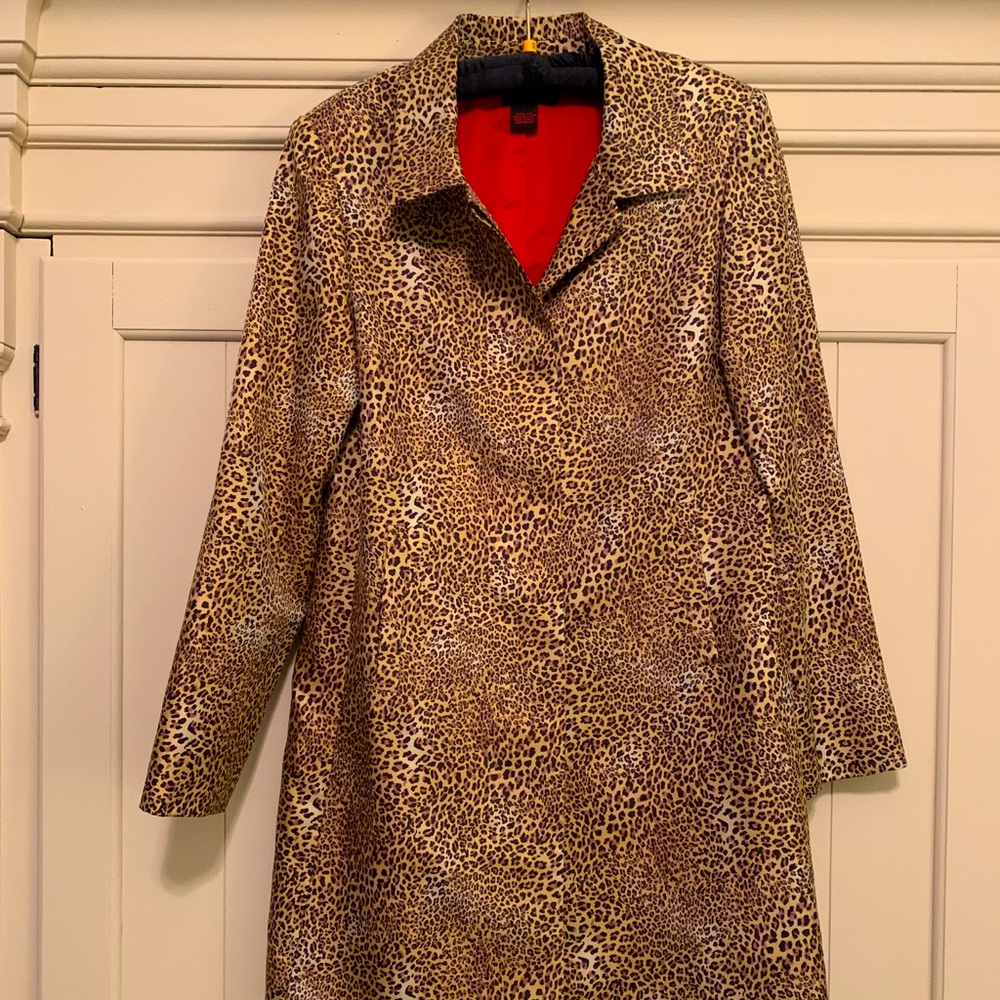DStudio Silk Leopard Print Jacket! Sz 8